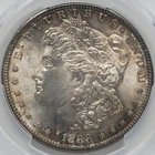 Morgan Silver Dollar 1888-S PCGS MS-64 Gold Shiled! Attractive old toning!