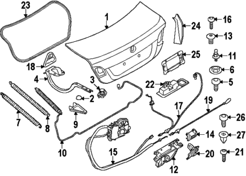 BMW NEW GENUINE 2 3 4 5 X1 X3 X4 X5 X6 SERIES BOOT LID TAILGATE SWITCH HANDLE - Bild 7 von 7