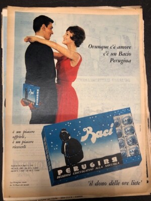 Vintage Advertising Full Page Print Advertising Baci Perugina