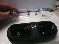 Revolution Eyeglass Frame W/ Magnet sun shade REV703 VABN -AMB  52-17-140 w/case