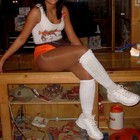 6 Slouch  Knee Socks Scrunchie Hooters Aerobics Long Warm Running Nurse Uniform — photo 5