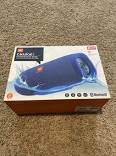 JBL Blue Charge 3 BOX ONLY Comes With User Manual NO SPEAKER