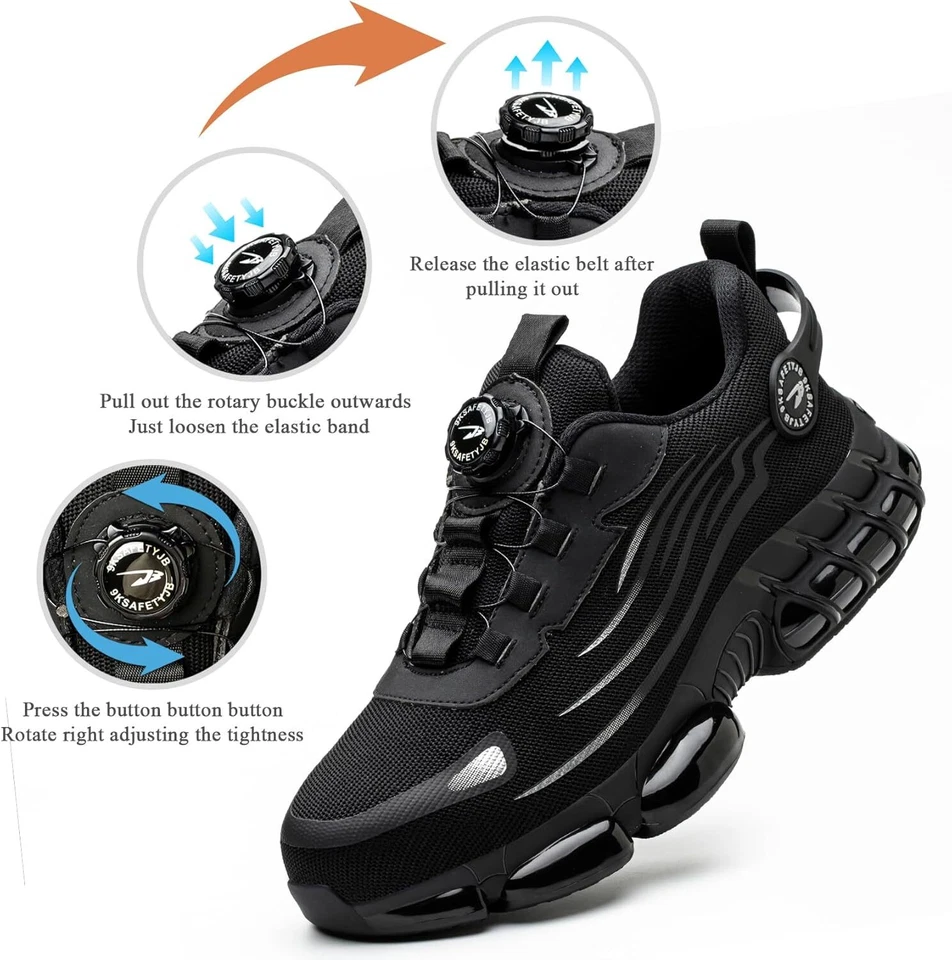 Zapatos de Seguridad para Hombre Mujer Calzado Trabajo con Puntera de Acero - Imagen 3 de 4