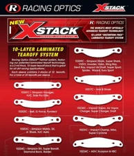 Racing Optics X Stack Tear Offs | Impact Champ Shields | 10231C