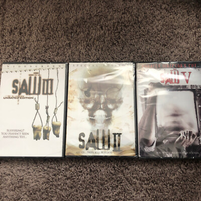 Saw 2 3 5 DVD Lot New Sealed Horror
