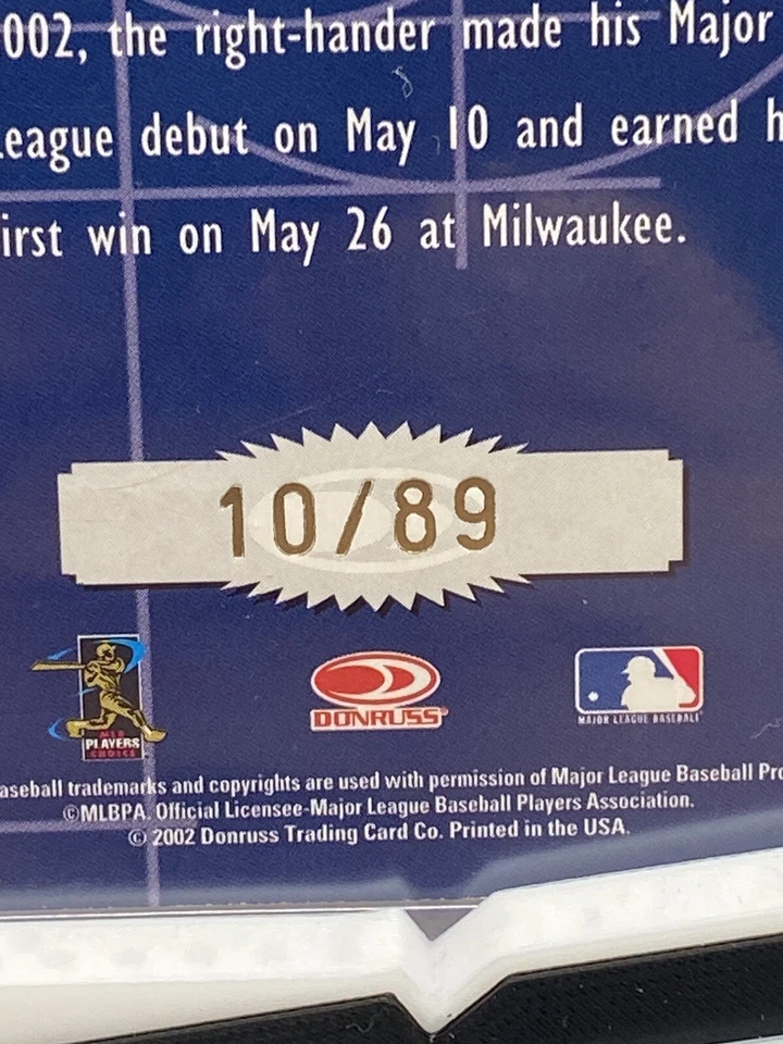 Dennis Tankersley Donruss Rookie Phenoms /89 - Image 2 of 3