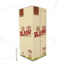 RAW Organic 1 1/4 Cone | Bulk Box | 900 Cones - Free Shipping USA