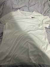Nike Pro Compression Shirt Women’s XL White Dri FIt Short Sleeve Athletic Fit