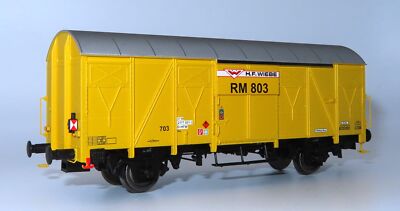 Rivarossi HR S 6639 H0 H.F. Wiebe Güterwagen RM 803 mit Schlusslicht limitiert D