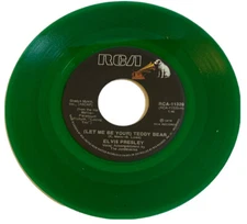 Elvis sings for children 45 Teddy Bear / Puppet on a String NEW unplayed green