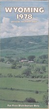 1978 Official State Issue Road Map Of Wyoming