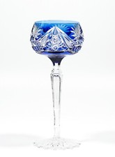 Römer Val St Lambert Epinal Überfangglas petrol blau Anf 20.JH Belgien I2