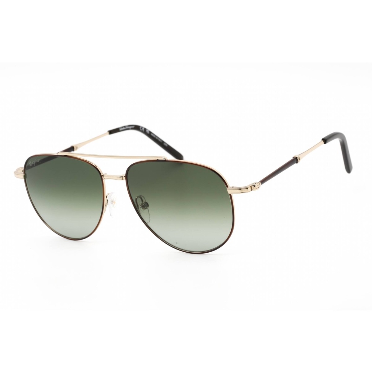 Salvatore Ferragamo Gold Aviator Sunglasses Salvatore Ferragamo 60mm Aviator Sunglasses – Luxury Discoveries main image 3