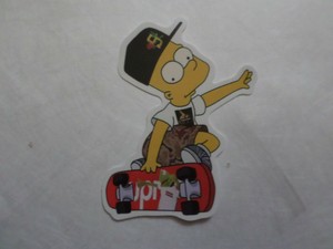 bart simpson supreme sticker