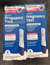 2 Walgreens One Step Pregnancy Test, 2 per box - 4 total tests, EXP 4/2026