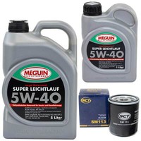 MotoröL Set 5W-40 Vollsynth Meguin 6 Liter + ÖLfilter FüR Citroen Lada Peugeot