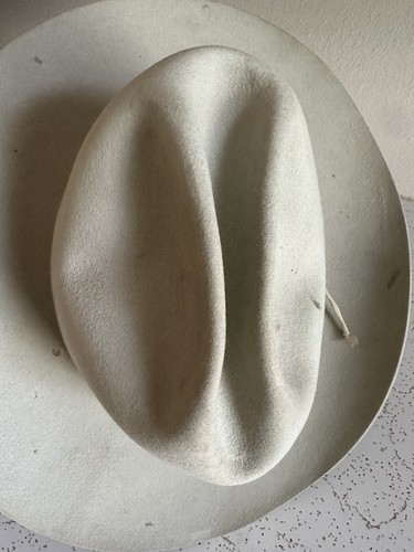 1960s Stetson 7x CLEAR BEAVER 7 Western Dress Hat Vtg Cowboy Silverbelly 60s - Picture 16 of 21