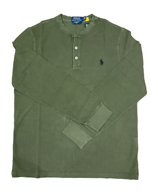 POLO RALPH LAUREN GRANDFATHER SHIRT Slub Henley T-shirt Opa Sweater Sweatshirt