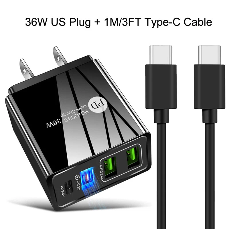For Google Pixel 10 9 8a 7 6 5 4 36W Fast Charge Wall Charger & USB Type C Cable - Image 2 of 4