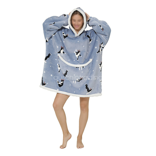 Flannel Hoodie Blanket: Snuggle Up in Soft Comfort - Picture 17 of 25