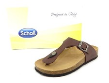Scholl SHO AURELIA Zehentrenner Sandalen Pantoletten Damenschuhe Braun Gr. 36