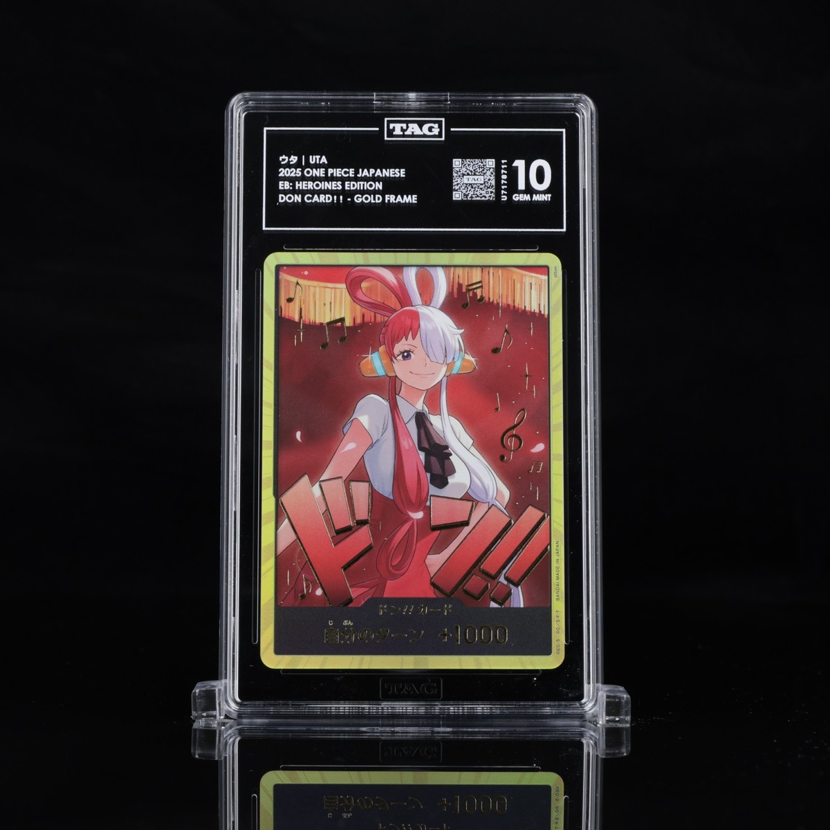 DON!! Card Gold Border Uta (Heroines) TAG Gem 10 Graded Japanese