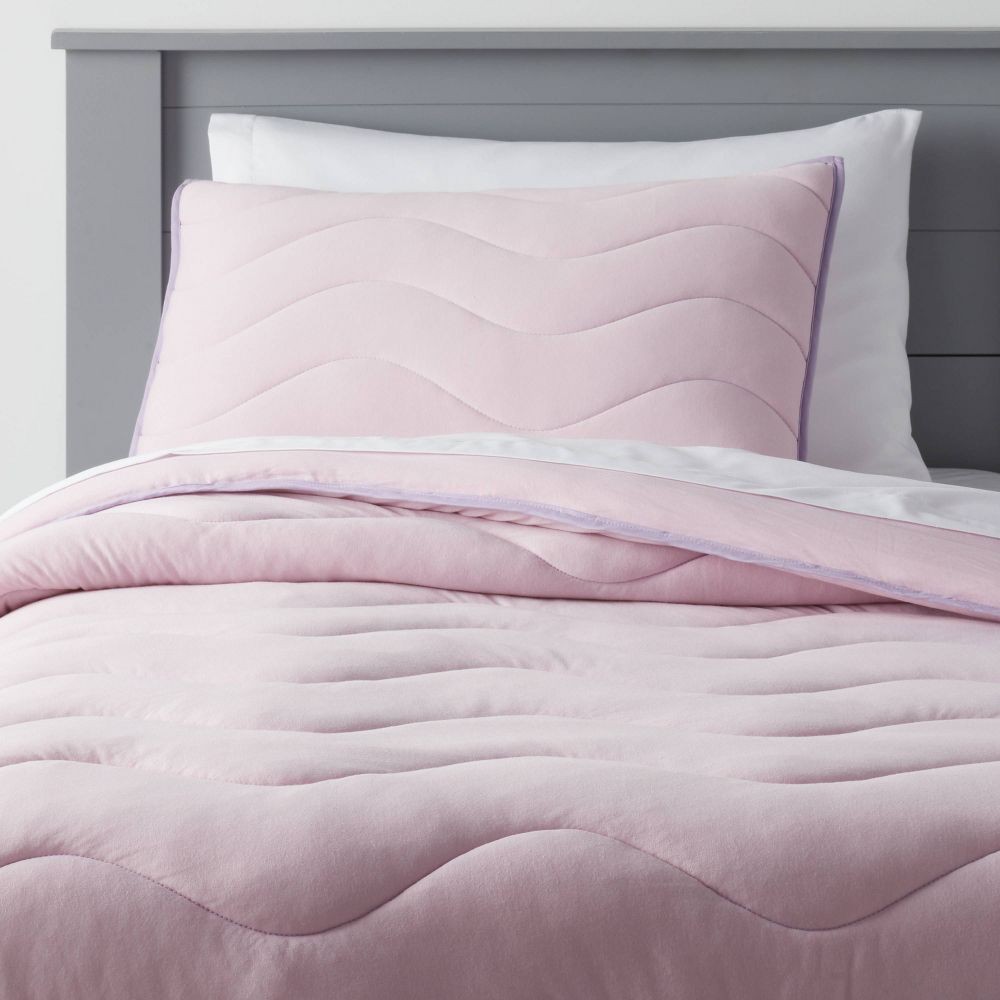 Детский комплект постельного белья Twin Purple Wave - Pillowfort