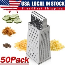 Kitchen Stainless Steel 4-Sided Box Food Grater Vegetable Cheese Slicer Shredder