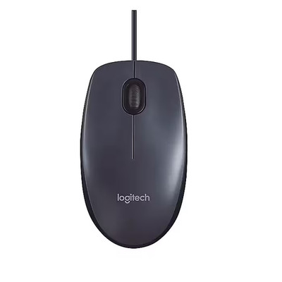 Logitech B100 (910-001439) Optical USB Mouse for Laptop, PC & Chromebook, Black