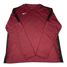 Nike Women’s Long Sleeve Training Top, Dark Red, DC2535-657, Dri-Fit Size Medium