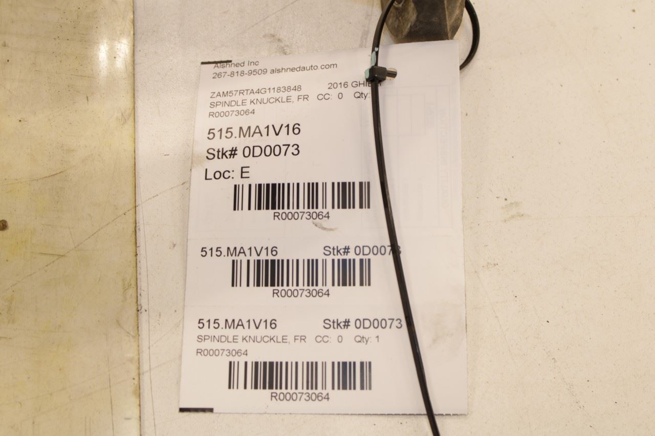 2014-17 Maserati Ghibli S Q4 3.0L AWD Front Driver Left Side Spindle Knuckle Hub