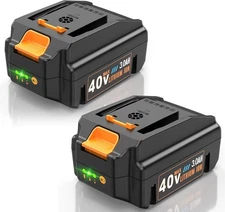 2 40V WA3580 3.0Ah Max Lithium Battery For Worx WG180 WG280 WG380 WG580