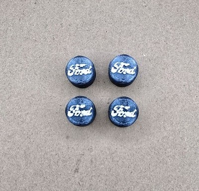 ford ventilkappe 4er Pack schwarz und silber 3G bedruckt