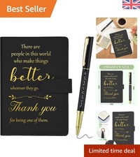 Motivational Leather Notebook & Quality Pen – Ideal Gifts for Professionals