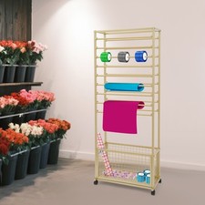 Ribbon Holder Organizer Rack w/Wheels Large Capacity Ribbon Stand Organizer