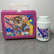 Vintage 90’s Lisa Frank Koala Lunch Box With Thermos Made In USA Pink Purple