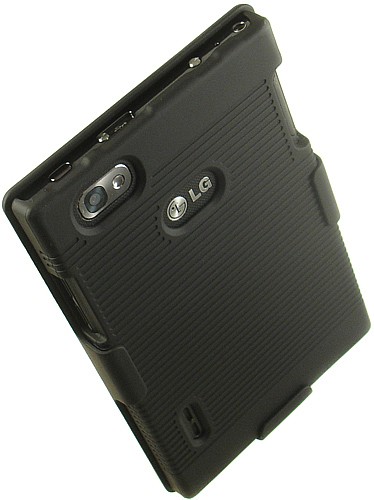 NEW BLACK HARD CASE + BELT CLIP HOLSTER STAND FOR VERIZON LG INTUITION VS950 - Picture 5 of 9