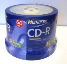 2 Packs of Memorex CD-R 50 Pack 52X 700Mb 80 Min Brand New Factory Sealed