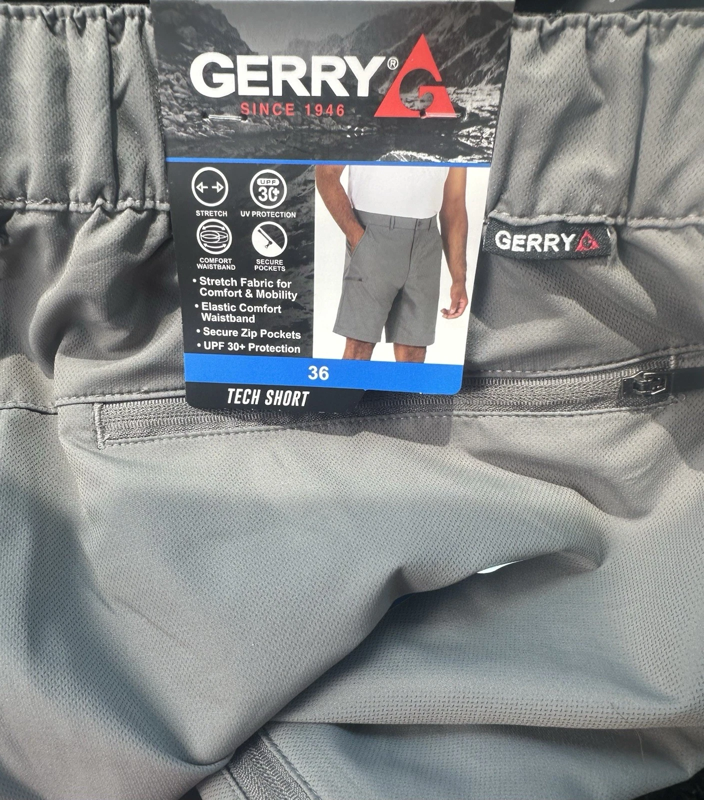 Gerry Men's Tech Short / Color: Gray / Size: 36