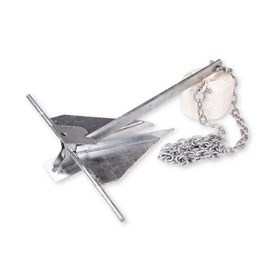 #ad Aqua Pro M41201 Traditional Fluke Anchor Kit 8.5 lb with Chain and 3 8quot; x 150#x27; $73.15