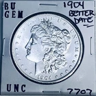1904 P BU GEM MORGAN SILVER DOLLAR UNC MS+++ U.S. MINT RARE COIN 7707