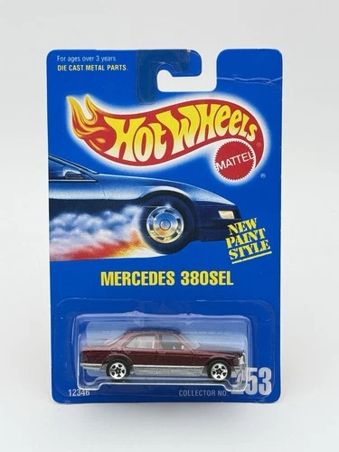 1994 Hot Wheels Collectors #253 Mercedes 380SEL Blue Card Vintage Sealed