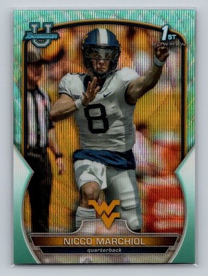 2022 Bowman University Chrome Aqua Refractor Nicco Marchiol 241/299 West