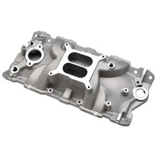 Aluminum Dual Plane Intake Manifold For 1955-1986 Chevy Sbc 350 400 V8 Engine