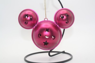 Disney Mickey Mouse Bell Ornament Christmas Holiday-Pink