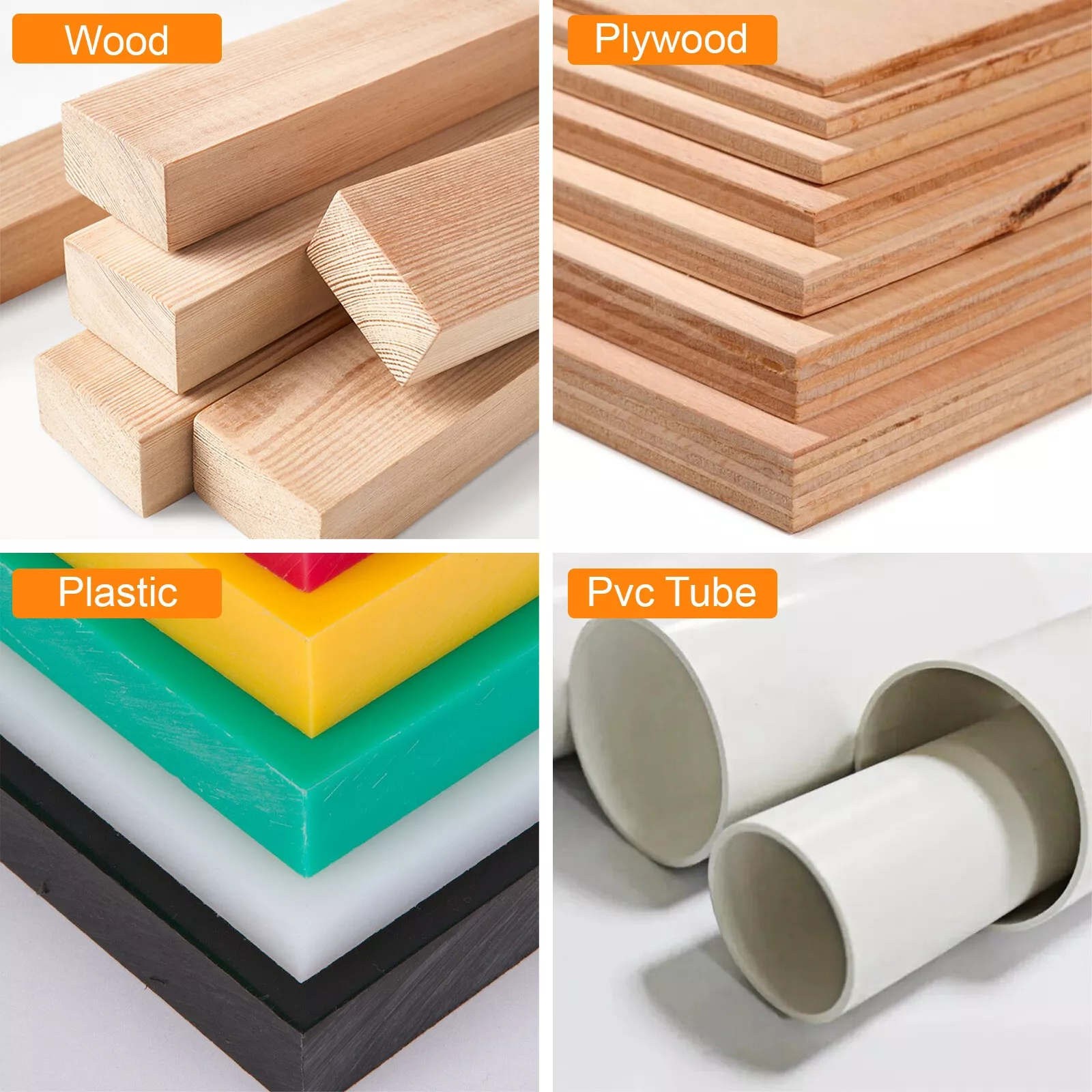 8 x Straight/Tapered  1/4" Hex Quick change shank Wood Plug Cutter Drill Bit Set