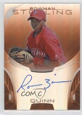 2013 Bowman Sterling Prospect Orange Refractor 35/75 Roman Quinn Auto 1b8