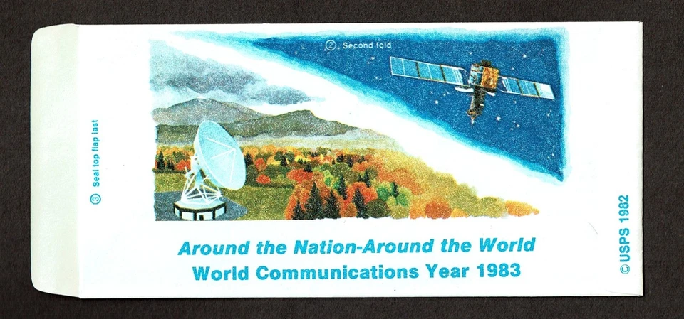 1983 U.S. AIRMAIL  STAMPED ENVELOPE  30c WORLD COMMUNICATION  ENTIRE #UC56 MINT - Image 2 of 2