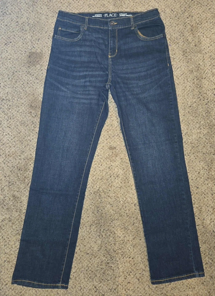 The Children's Place Boys Denim Straight Stretch Jeans Husky Size 16 Lot of 3 - Image 3 of 4