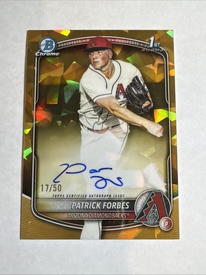 2025 1st Bowman Draft Chrome Sapphire Gold Ref Patrick Forbes Auto 17/50 RC SP